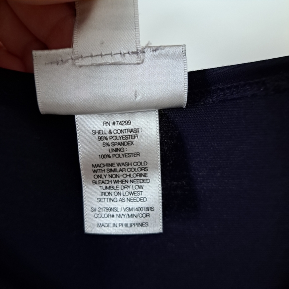 Sweet storm | Navy blue Colorful pastel sleevless womens dress & stretchy waist - Picture 12 of 12